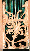 carved ornament for pipe organ at Pacific Lutheran University, Tacoma, A